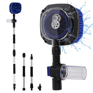 Brosse de lavage de voiture rotative 3-en-1 à alimentation hydraulique avec distributeur de savon, pistolet pulvérisateur, brosse rotative automatique à 360°, kit de <span class=keywords><strong>nettoyage</strong></span> de voiture à long manche - Product Image 1