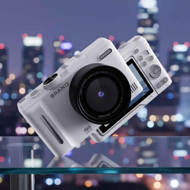 4K 50MP Autofocus Digital Camera Waterproof Shockproof Compact <2" 180 Flip Screen 16X Zoom Vlogging CMOS Sensor SD Card Adult