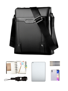 <span class=keywords><strong>Sac</strong></span> à Bandoulière <span class=keywords><strong>Homme</strong></span> en <span class=keywords><strong>Cuir</strong></span> PU Imperméable Rétro Classique Personnalisable, Style Affaires Simple et Portable - Product Image 3