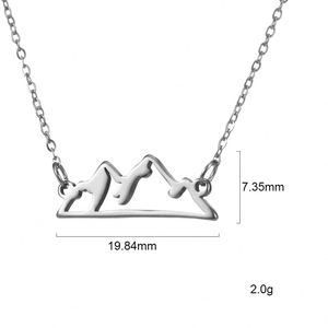 Colliers pendentifs minimalistes Myshape <span class=keywords><strong>en</strong></span> acier inoxydable plaqué argent <span class=keywords><strong>pour</strong></span> femmes, <span class=keywords><strong>pour</strong></span> mariage, randonnée, extérieur, <span class=keywords><strong>voyage</strong></span> - Product Image 5