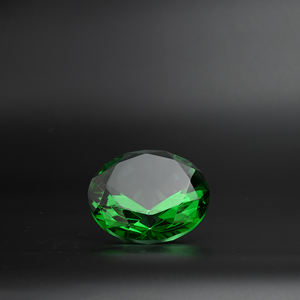 Fg18011 ग्रीन रत्न ग्लास हीरा आकार भाग्यशाली क्रिस्टल - Product Image 3