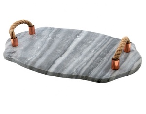 Plateau de service décoratif en résine pour la maison, plateau de rangement pour thé, café, petit-déjeuner, plateau de service tendance et luxueux pour table - Product Image 2