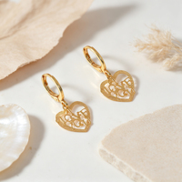 Magnifiques boucles d'oreilles miniatures en forme de coquille Saint-Jacques en filigrane, plaquées or 18 carats, sans nickel, bijoux d'oreille pour les vacances à la plage
