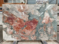 SH STONE pierre naturelle de luxe quatre saisons rose conception spéciale panneau mural dalle de marbre rose pour salon cuisine carreaux de sol