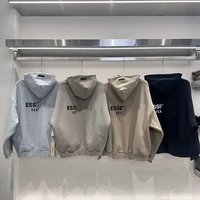 Ensemble de survêtement unisexe coupe carrée 2 pièces, sweat à capuche épais + pantalon de survêtement à revers, broderie personnalisée, vente en gros de vêtements