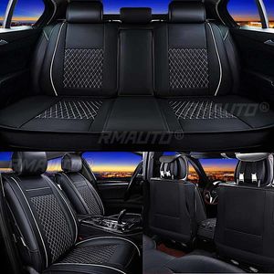 7 pièces Housses de siège de voiture universelles en cuir PU, pour toutes saisons, avant et arrière, coussin de protection pour siège auto - Product Image 2