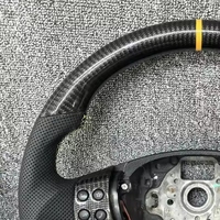 Volant de voiture en cuir pour Volkswagen Golf 5 MK5 GTI Scirocco R Passat Polo VW Upgrade Volant en fibre de carbone