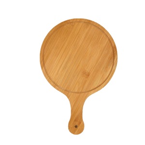 Tabla redonda de bambú para pizza con asa para cortar pan, carne, pastel, pizza, sushi y servir alimentos, 120 cm - Product Image 5