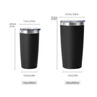 Tasse à café de voyage à gravure laser Tasse thermique 10 oz 20 oz Camping Tumbler Thermos Tasse de voiture à revêtement en poudre avec logo
