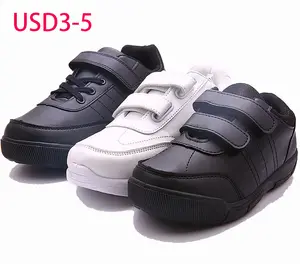 USD3-5 저렴한 도매 공장 어린이 블랙 화이트 맞춤형 디자이너 캐주얼 저렴한 소년 운동화 학교 신발 어린이