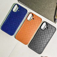 Coque de Téléphone Mobile TPU Anti-Choc de Luxe aux Quatre Coins, Texture à Rayures Géométriques Exquises, pour iPhone 17 Pro Max AIR Case Noire