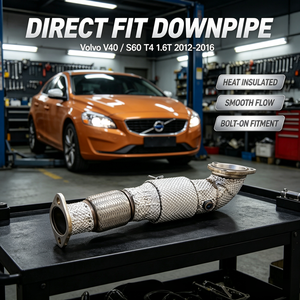 Collecteur d'échappement isolé SS304 pour Volvo V40 / <span class=keywords><strong>S60</strong></span> <span class=keywords><strong>T4</strong></span> (1.6T) 2012-2016 – Amélioration des performances de l'échappement OEM - Product Image 1
