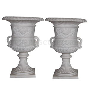 De alta calidad de piedra arenisca <span class=keywords><strong>Beige</strong></span> Simple y estilo clásico maceta en Stock para jardín - Product Image 5