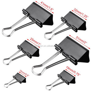 Multifunctionele Metalen Vouw Clip Papier Binder Clips Pack Van 100 Pcs