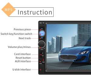 Lettore multimediale universale MP5 <span class=keywords><strong>DVD</strong></span> 2din Touch Screen Audio per auto con telecamera posteriore per auto e SWC - Product Image 2