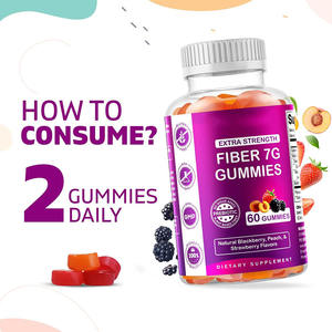 מותאם אישית תווית סיבים פרוביוטיים טעם טבעי 60 גומות מסייע תוסף בריאות העיכול למבוגרים - Product Image 3