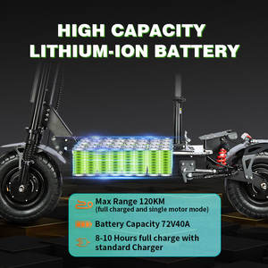 سكوتر كهربائي HCBK Super Factory للطرق الوعرة مقاس 14 بوصة للبالغين، قابل للطي، بقوة 8000 واط و10000 واط، وبطارية 60 فولت و72 فولت، عرض خاص مع توصيل سريع من مخازن الاتحاد الأوروبي والولايات المتحدة والمملكة المتحدة - Product Image 4