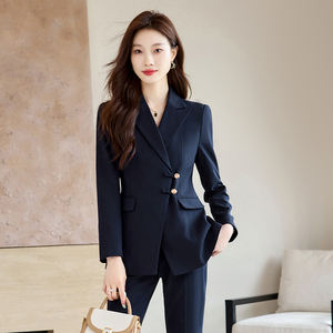 <span class=keywords><strong>Blazer</strong></span> <span class=keywords><strong>Blu</strong></span> Navy Slim-Fit per Donne, Nuovo Completo Professionale da Ufficio per Manager, Receptionist di Hotel, Colloqui e Occasioni Formali - Product Image 1