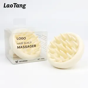 Hot Sale Custom Waterproof Silicone Shampoo Scrub Brush Exfoliator Comb Hair Growth Scalp Massager