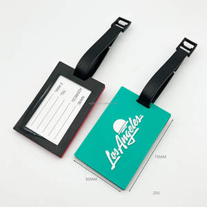 Étiquette à <span class=keywords><strong>bagages</strong></span> <span class=keywords><strong>en</strong></span> PVC imperméable avec rabat de confidentialité - Étiquette d'identification de bagage personnalisée <span class=keywords><strong>pour</strong></span> les voyageurs d'affaires et l'enregistrement à l'aéroport - Product Image 5