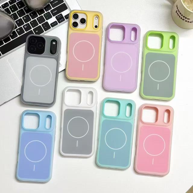 Hot Selling Latest Models Two-color 2-in-1 Silicone Magnetic Shockproof Phone Case for 11/12/13/14/15/16/17 Pro Max Back Cover