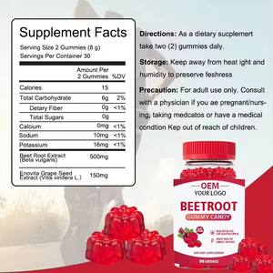 Gomitas de Remolacha a Granel, Suplementos en Gomitas Sin Azúcar, Gomitas OEM, Suministro de Empaquetado de Gomitas de Marca Privada - Product Image 4