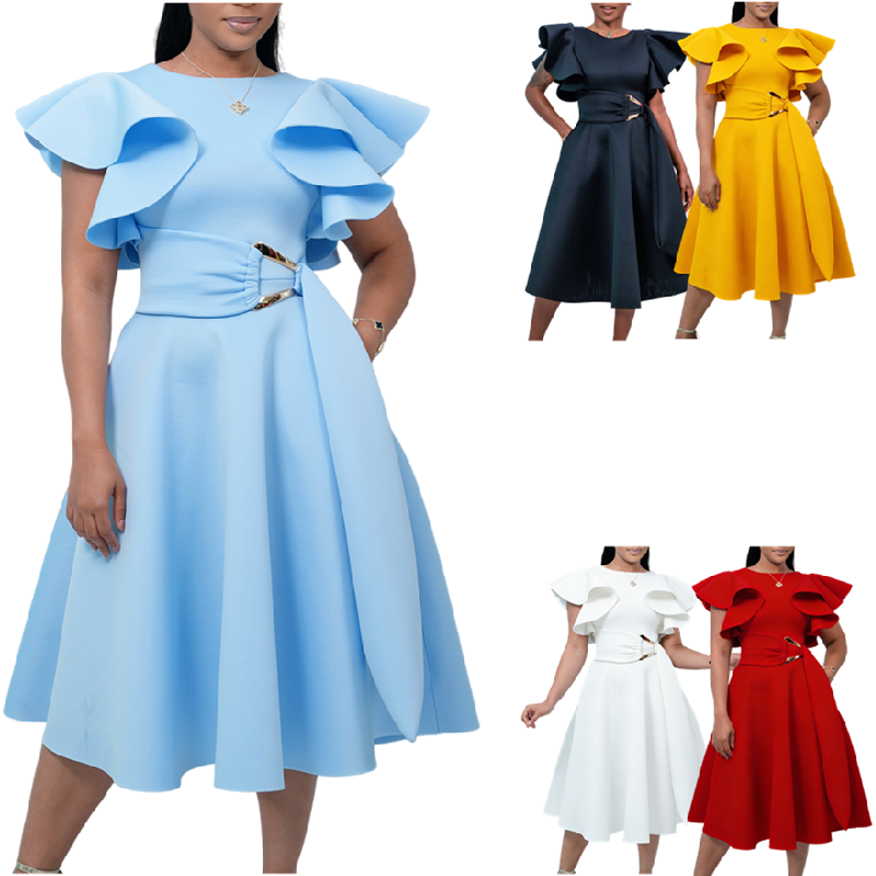 Low Price Yellow Tea Length Dress Anti-Static Poly Mesh Fabric | Alibaba.com