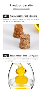 Bote <span class=keywords><strong>de</strong></span> vidrio 2 en 1 para aceite, botella <span class=keywords><strong>de</strong></span> vinagre, salsa, utensilio <span class=keywords><strong>de</strong></span> cocina <span class=keywords><strong>con</strong></span> <span class=keywords><strong>tapa</strong></span> <span class=keywords><strong>de</strong></span> <span class=keywords><strong>corcho</strong></span> hermética, logotipo personalizado y embalaje, gran oferta - Product Image 5