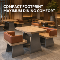 Banquette de restaurant, banquette à dossier en retour avec structure en chêne pour hôtel, café, cantine, salle à manger, salon, banquet, bar et terrasse
