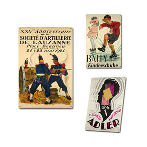Panneau métallique personnalisé en gros Line Art Art mural de club <span class=keywords><strong>et</strong></span> de bureau différent signe <span class=keywords><strong>suisse</strong></span> drôle en fer blanc affiche murale vintage en métal - Product Image 1