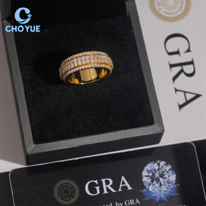 Luxury VVS Moissanite Diamond Buss Down GRA Certificated Hip Hop Iced Out Fine Jewelry Sterling Silver 925 <b>Ring</b> <b>for</b> <b>Men</b> - Product Image 6