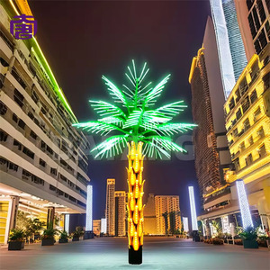 Outdoor Waterproof Led Coconut <b>Tree</b> Light Realistic Tropical Scenery <b>Decor</b> Ideal For Holiday Event Lighting For Sale - Product Image 1