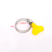 Collier de serrage réglable à vis sans fin, 8 tailles, en acier inoxydable 304, avec vis moletée, pour brassage domestique et plomberie (8-44mm)