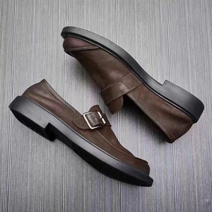Zapatos de Vestir Casuales de Negocios para Hombre 2026, Estilo Británico Vintage, de Cuero Vacuno Ultra Suave, Ajuste Ancho y Cómodos - Product Image 4