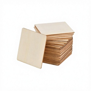 Planches en bois de pin brut carrées de 4 x 4 pouces pour projets d'art populaire, peinture, bricolage et dessin - Product Image 4