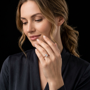Bague de fiançailles ovale en diamant plaqué or rose pour mariage et anniversaire, bijoux de luxe pour femmes - Product Image 1