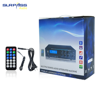 SP-MA80 Mini 60W Mikser Amplifikatörü, USB FM,70V 100V 4 16Ohms PA Amplifikatörü,1Mikrofon 1AUX MP3 Çalar, Uzaktan Kumandalı