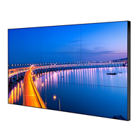 Écran d'affichage publicitaire LCD grand format 4K HD à cadre fin pour intérieur, configuration 2x3 3x3