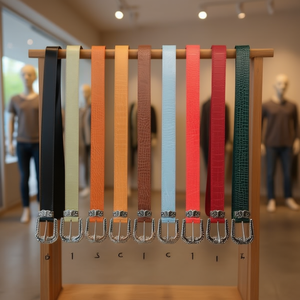 Cintura Z con Motivo Coccodrillo Retrò 3,8 Cm in Poliestere con Fibbia Vintage in Lega - Product Image 2