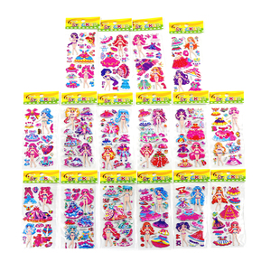 Adesivi gonfi 3d di alta qualità Princess Dress Up Cartoon Girl Stickers decalcomanie impermeabili 3d <span class=keywords><strong>Sticker</strong></span> <span class=keywords><strong>Anime</strong></span> - Product Image 2