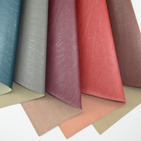 Cuir synthétique PVC grainé effet écorce froissée 0,9 mm avec support brossé texturé pour sacs cosmétiques et portefeuilles