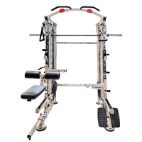 Rack d'entraînement multifonction Smith Machine avec poulies réglables pour exercices de tirage, de rame et de presse d'épaules