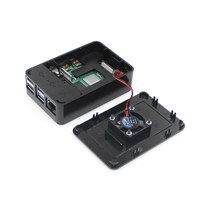 Boîtier de protection noir en ABS avec ventilateur pour Raspberry Pi 4B