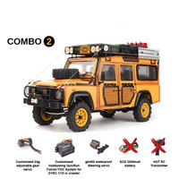 D1RC D110 Defender Camel Trophy 2 vitesses, châssis métallique, échelle 1/10, camion télécommandé tout-terrain pour adultes - Voiture de qualité professionnelle