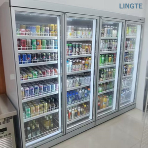 Réfrigérateur <span class=keywords><strong>vertical</strong></span> multi-portes pour boissons gazeuses de supermarché à vendre - Product Image 3