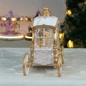 Giai điệu Xmas led xoáy nước long lanh đèn lồng trong nhà giáng sinh Quả cầu tuyết trang trí với tính năng chiếu sáng - Product Image 4
