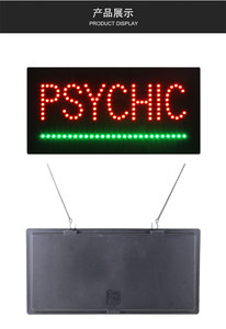 Letrero Led para interiores "PSYCHIC" de 12*24 pulgadas, exhibición de tienda PSYCHIC abierta Led acrílica publicitaria - Product Image 4