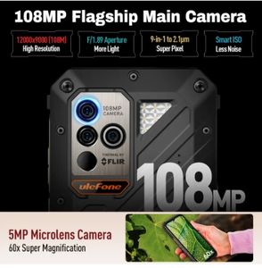 <span class=keywords><strong>Ulefone</strong></span> <span class=keywords><strong>Power</strong></span> <span class=keywords><strong>Armor</strong></span> <span class=keywords><strong>18T</strong></span> Ultra 5G 6,58 'Teléfono inteligente resistente Dimensity 7050 512GB ROM + 24GB RAM TÉRMICA DE FLIR Android 13 108MP NFC - Product Image 4