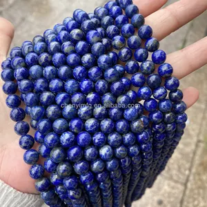 Großhandel Naturedelstein Lapis runder lockerer Stein-Armband Schmuck Kristallperlen zur Schmuckherstellung