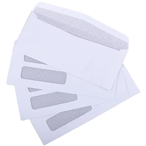 Custom <b>Printed</b> Business Window Envelope White <b>Paper</b> Wallet Document Mailer for Invoice and Shipping Label - Product Image 2